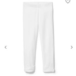 NWOT Janie and Jack White Bow Cuff Legging toddler girls size 3